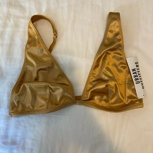 Urban outfitters gold bralette